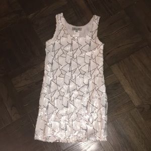 Girls Silver sequined Party dress